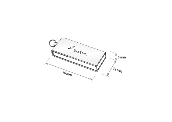Область печати - Мини Flash USB, под нанесение логотипа гравировкой 