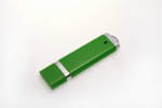 USB в пластиковом корпусе под нанесение логотипа, зеленого цвета