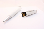 USB Флешка шариковая ручка в корпусе белого цвета