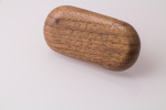 Овальная деревянная USB flash, темно-коричневого цвета