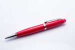 Флешка шариковая ручка в корпусе красного цвета