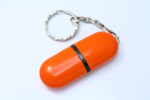 USB Флешка в виде таблетки, оранжевого цвета